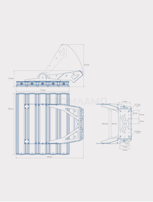 Размеры светильника TL-PROM SM 1025 4K DIM FL D